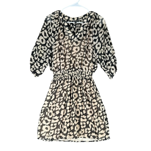 Express Dresses & Skirts - Express Women’s S Small Leopard Print Dress Cocktail Office Career Stretch Waist